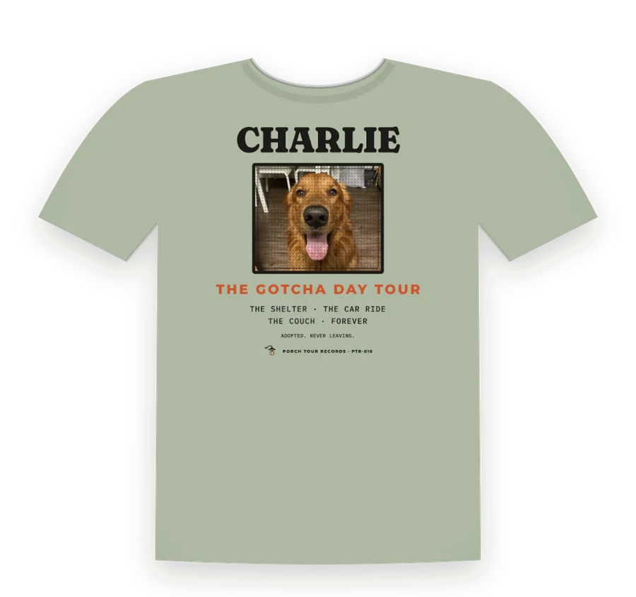 Gotcha Day Tour shirt, for rescues